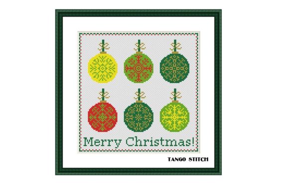 Christmas Ornament Balls Cross Stitch