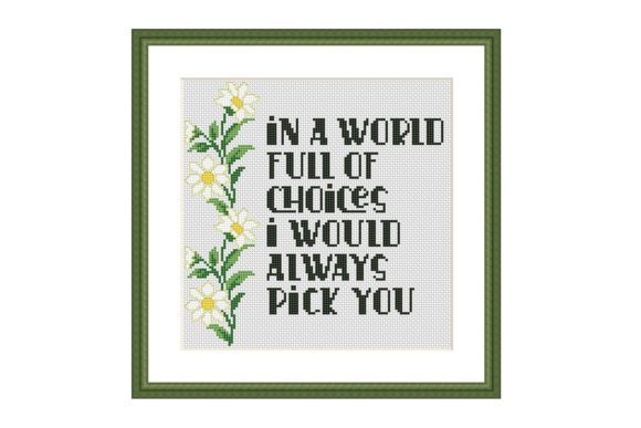 In a World Romantic Cross Stitch Pattern