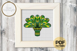 Palm Tree Modern Cross Stitch Pattern